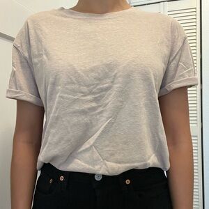 Zara Beige Plain T shirt